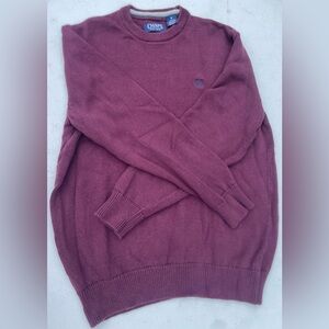 Chaps Men's Burgundy Crewneck Sweater
